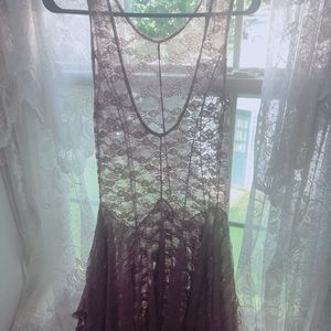 Free People Purple French Courtship Slip in Medium